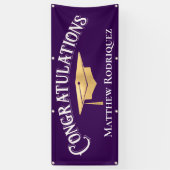 Banderoles Félicitations Moderne Simple Purple Graduation (Vertical)