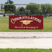 Banderoles Félicitations Moderne Simple Red Graduation (En situation)