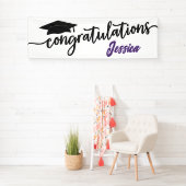 Banderoles Félicitations modernes Diplôme simple (En situation)