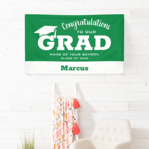 Banderoles Félicitations modernes Grad Green