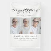 Banderoles Félicitations Modernes Pour Votre Retraite Photo (Verticale)