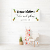 Banderoles Félicitations Pineapple Wedding Reception Banner (Insitu)