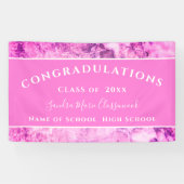Banderoles Félicitations Pink Amethyst Crystal Graduation (Horizontal)