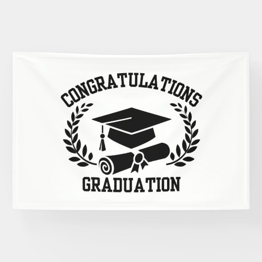 Banderoles Félicitations pour la Graduation 4x6 Vinyl Banner (Horizontal)