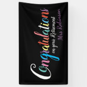 Banderoles Félicitations pour la retraite des enseignants (Vertical)