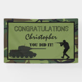 Banderoles Félicitations pour le décès du soldat (Horizontal)