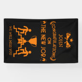 Banderoles Félicitations pour le nouveau poste (Horizontal)