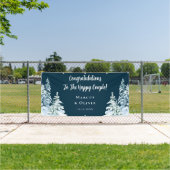 Banderoles Félicitations pour les fiançailles d'hiver et le m (Insitu)