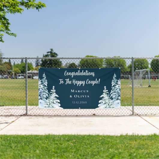 Banderoles Félicitations pour les fiançailles d'hiver et le m (Insitu)