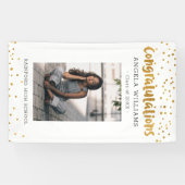 Banderoles Félicitations pour l'or Photo de la Graduation (Horizontal)