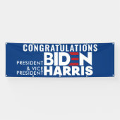Banderoles Félicitations Président Biden VP Harris Indoor Out (Horizontal)