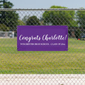 Banderoles Félicitations purple nom de script personnalisé te (Insitu)