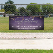 Banderoles Félicitations Rustic Tea Lights Engagement Party (En situation)