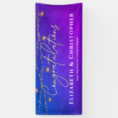 Banderoles Félicitations Rustic Tea Lights Engagement Party (Vertical)