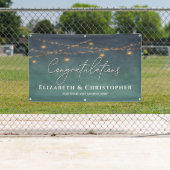 Banderoles Félicitations Rustic Tea Lights Engagement Party (En situation)