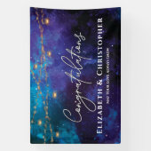 Banderoles Félicitations Rustic Tea Lights Stars Fiançailles (Verticale)