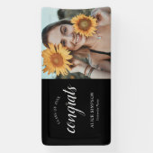 Banderoles Félicitations Script Photo Graduation (Verticale)