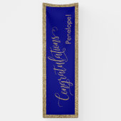 Banderoles Félicitations Typographie Parties scintillant d'or (Vertical)