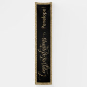 Banderoles Félicitations Typographie Parties scintillant or e (Vertical)