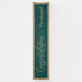 Banderoles Félicitations Typographie Parties scintillant Or e (Vertical)