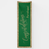 Banderoles Félicitations Typographie Parties scintillant Or e (Vertical)