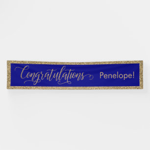 Banderoles Félicitations Typography Gold Parties scintillant