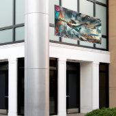 Banderoles Femmes en action de Breakdancer Silhouette de New  (Bâtiment extérieur)