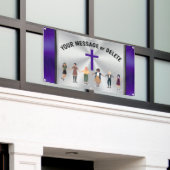 Banderoles Femmes personnalisables tenant des mains et des ba (Bâtiment extérieur)