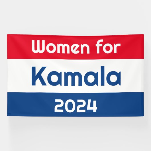 Banderoles Femmes pour Kamala Harris 2024 Énorme (Horizontal)