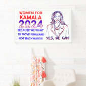 Banderoles Femmes pour l'élection de Kamala Harris 2024 (En situation)