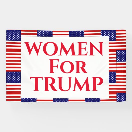 BANDEROLES FEMMES POUR TRUMP (Horizontal)
