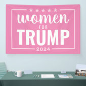 Banderoles Femmes pour Trump - Design rose 2024 (Salon professionnel)