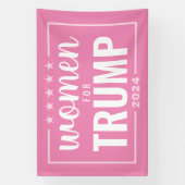 Banderoles Femmes pour Trump - Design rose 2024 (Verticale)