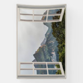 Banderoles Fenêtre Fake Mountain Home Bureau Décor (Verticale)