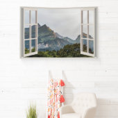 Banderoles Fenêtre Fake Mountain Home Bureau Décor (Insitu)