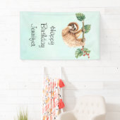 Banderoles Fente accrochée à l'aquarelle vers le bas Annivers (En situation)