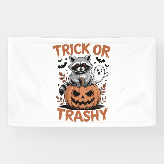 Banderoles Feral Halloween Trick ou Trashy (Horizontal)