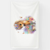 Banderoles Ferme à cheval arc-en-ciel été (Vertical)