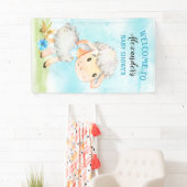 Banderoles Ferme de Baby shower de moutons pour garçons d'aqu (En situation)