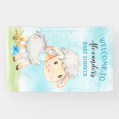 Banderoles Ferme de Baby shower de moutons pour garçons d'aqu (Horizontal)