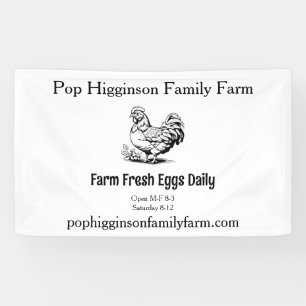 Banderoles Ferme de poulet Vintage rustique