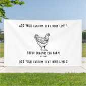 Banderoles Ferme d'oeufs bio Ferme de poulet rustique (Dehors)