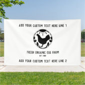 Banderoles Ferme d'oeufs bio Ferme de poulet rustique (Dehors)