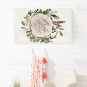 Banderoles Ferme rustique grange baby shower botanique (En situation)