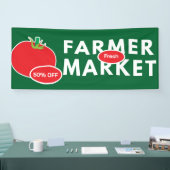 Banderoles Fermiers Marché produit de l'aquarelle ferme fraîc (Salon professionnel)