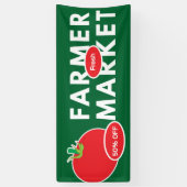 Banderoles Fermiers Marché produit de l'aquarelle ferme fraîc (Vertical)