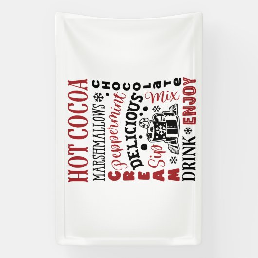 Banderoles Festif Noël Hot coca bar vendeurs (Verticale)