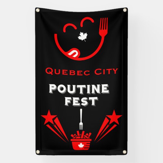 Banderoles Festival canadien de Poutine (Verticale)