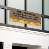 Banderoles Festival d'automne rustique en toile de jute et ci (Bâtiment extérieur)