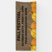 Banderoles Festival d'automne rustique en toile de jute et ci (Vertical)
